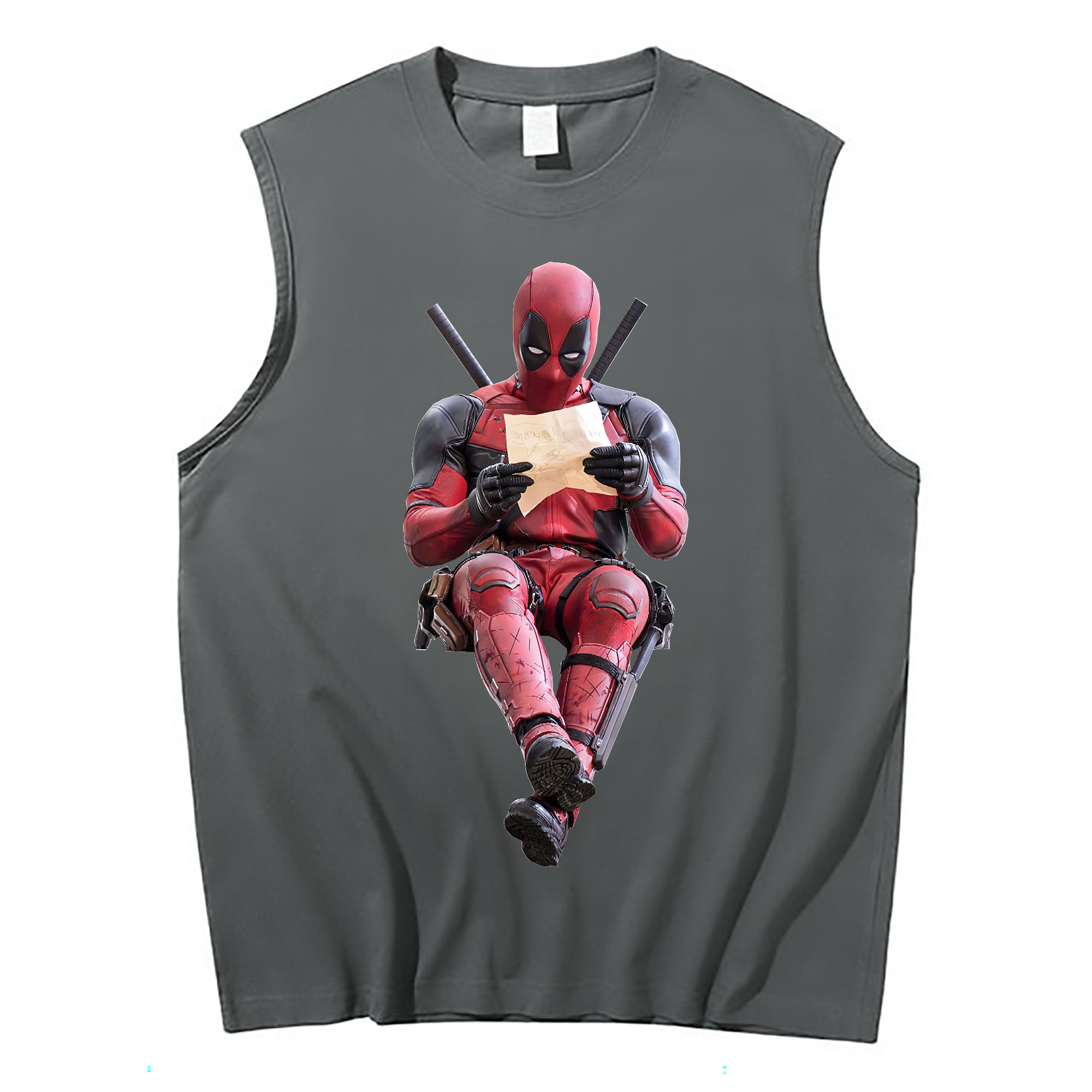 （画像用） Deadpool デッドプール コットン100％タンクトップ（フロントプリント）